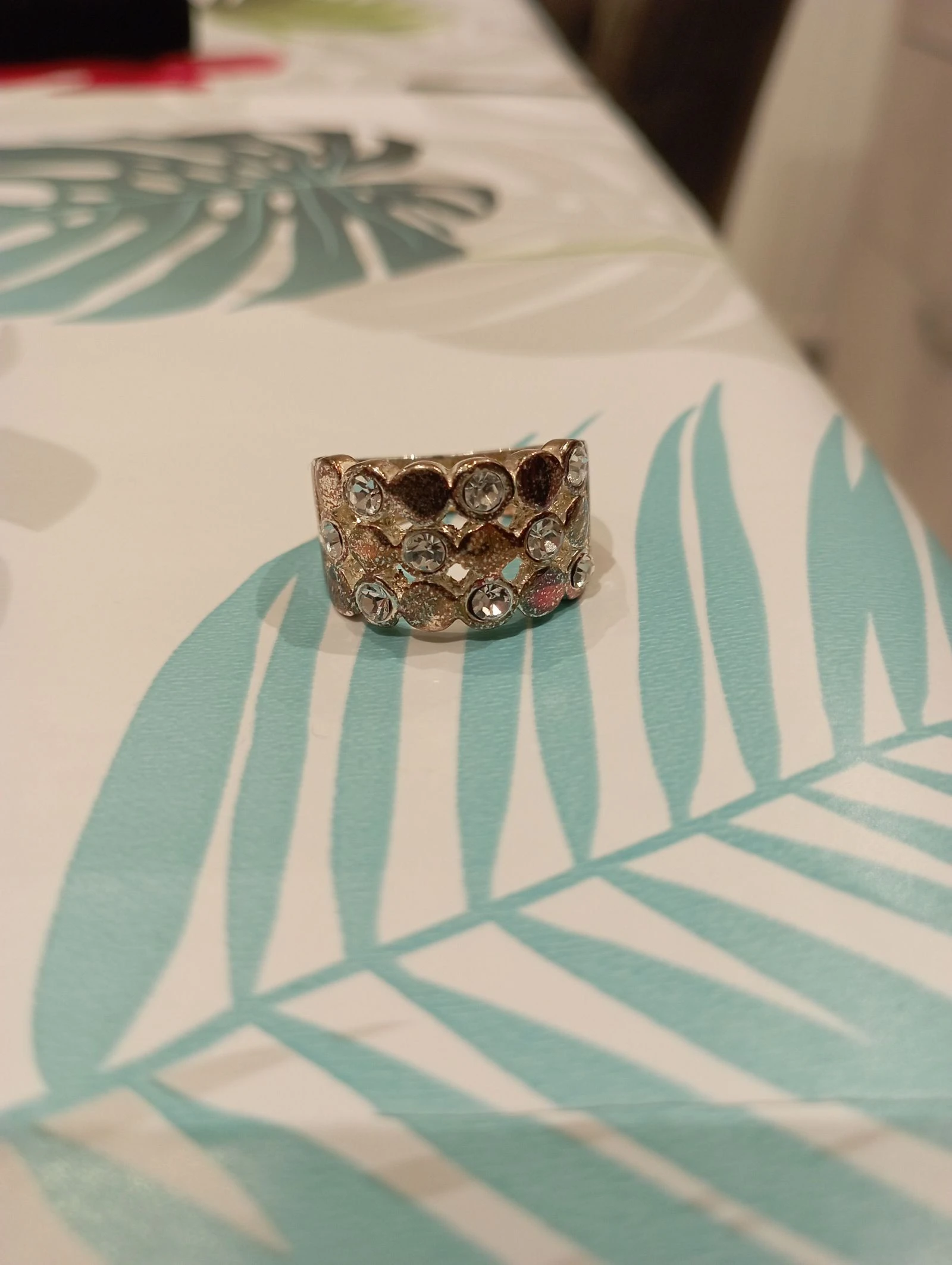 Gouden ring met strass – photo 5